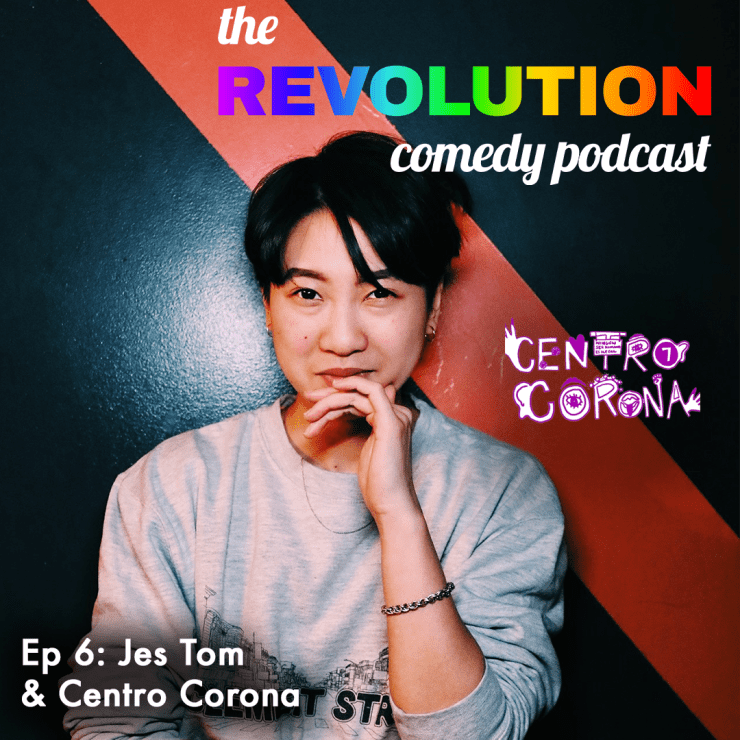 episode title card featuring Jes Tom and Centro Corona logo